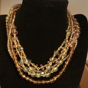 Liz Claiborne Multi-color Six Strand Bead 15.5"